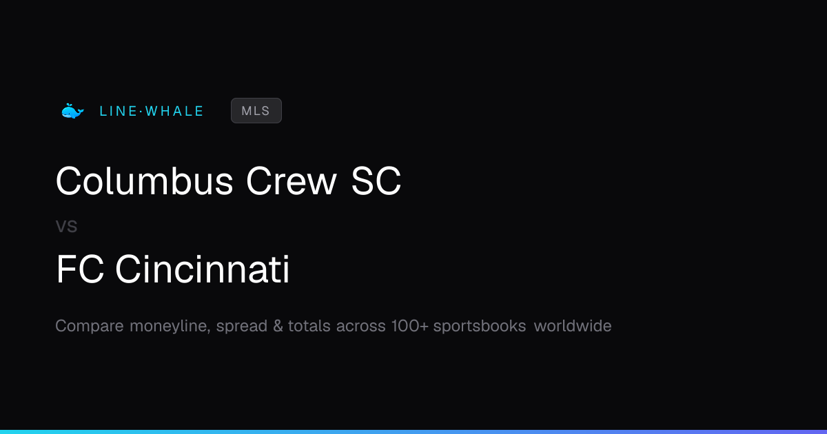 Columbus Crew SC vs FC Cincinnati Odds | MLS | Linewhale