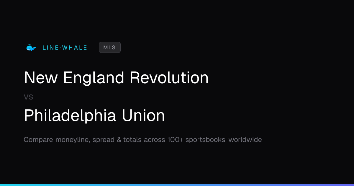 New England Revolution vs Philadelphia Union Odds | MLS | Linewhale