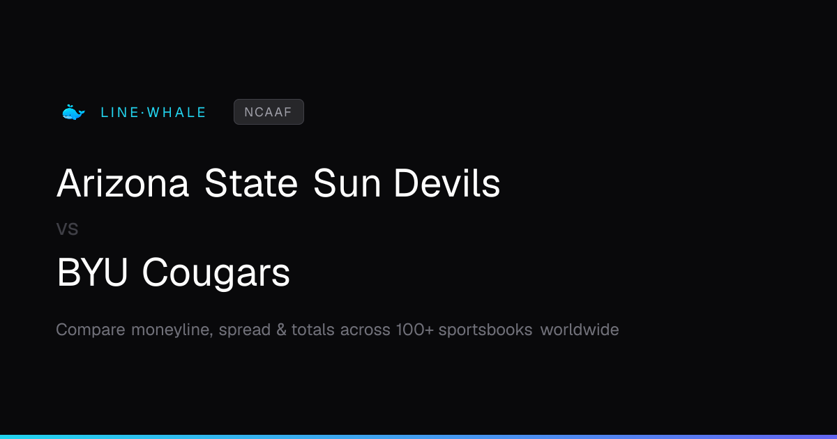 Arizona State Sun Devils vs BYU Cougars Odds | NCAAF | Linewhale