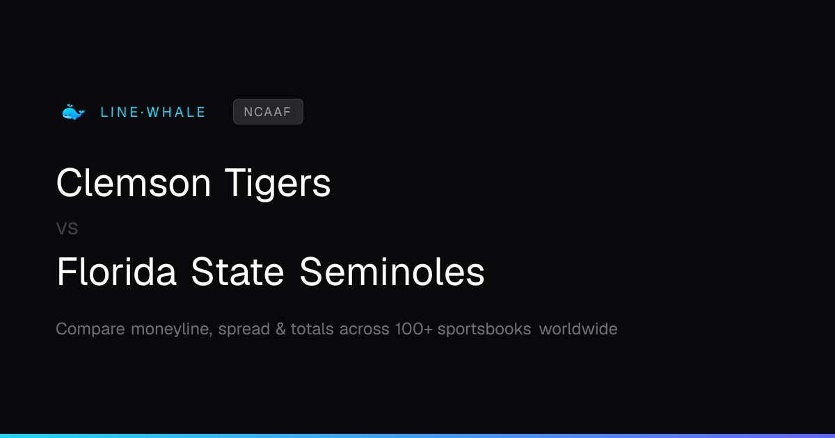 Clemson Tigers vs Florida State Seminoles Odds | NCAAF | Linewhale