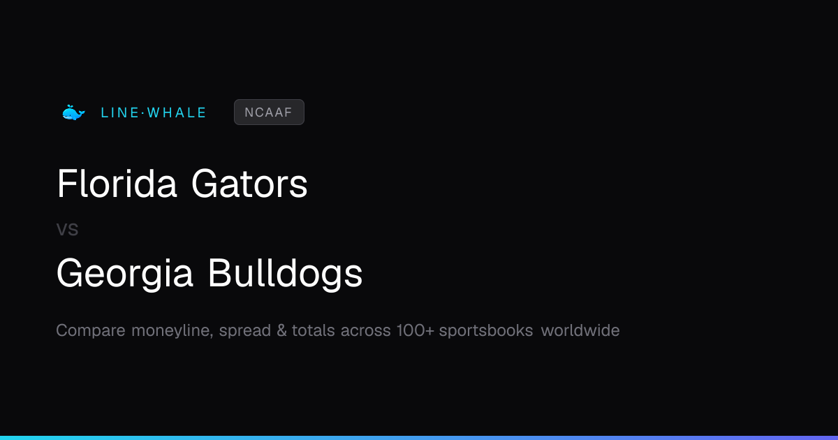 Florida Gators vs Georgia Bulldogs Odds | NCAAF | Linewhale