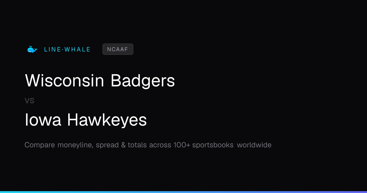 Wisconsin Badgers vs Iowa Hawkeyes Odds | NCAAF | Linewhale