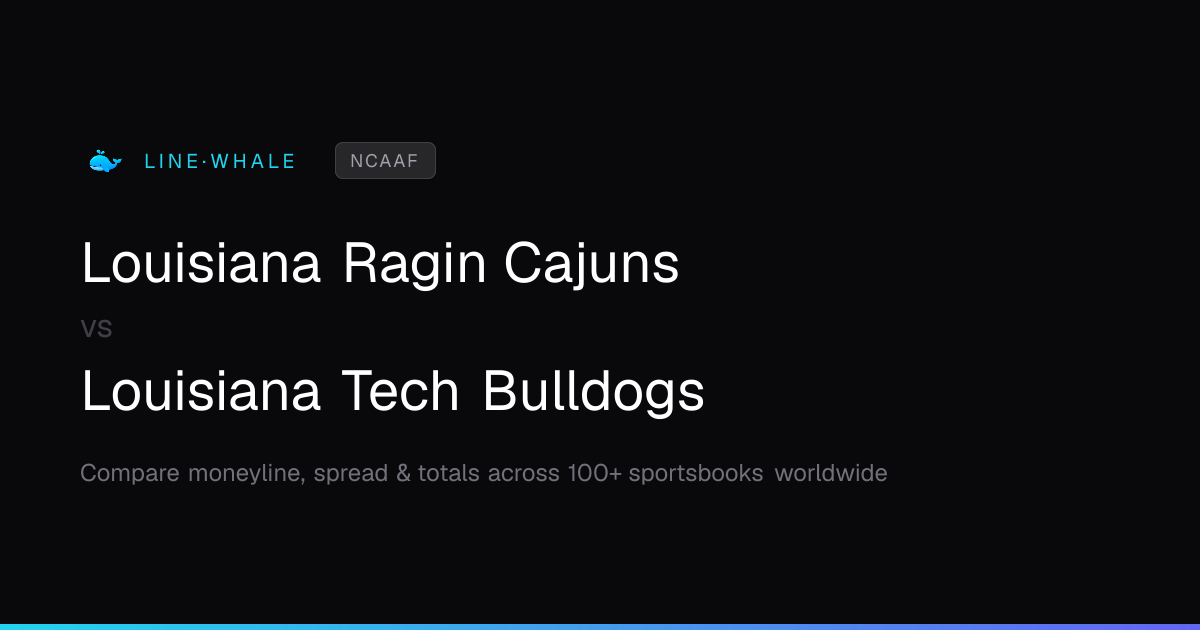 Louisiana Ragin Cajuns vs Louisiana Tech Bulldogs Odds | NCAAF | Linewhale