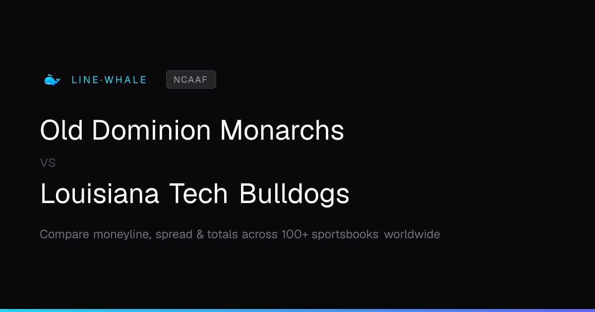 Old Dominion Monarchs vs Louisiana Tech Bulldogs Odds | NCAAF | Linewhale