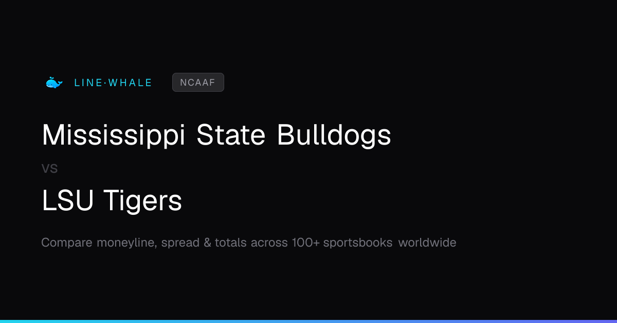 Mississippi State Bulldogs vs LSU Tigers Odds | NCAAF | Linewhale