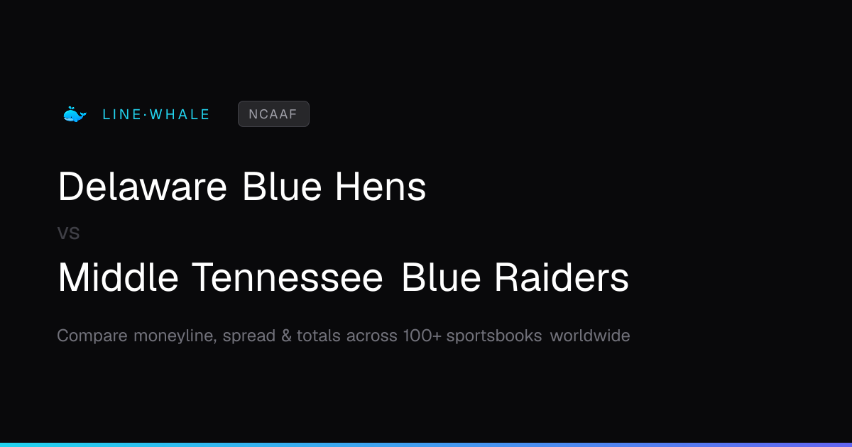 Delaware Blue Hens vs Middle Tennessee Blue Raiders Odds | NCAAF ...