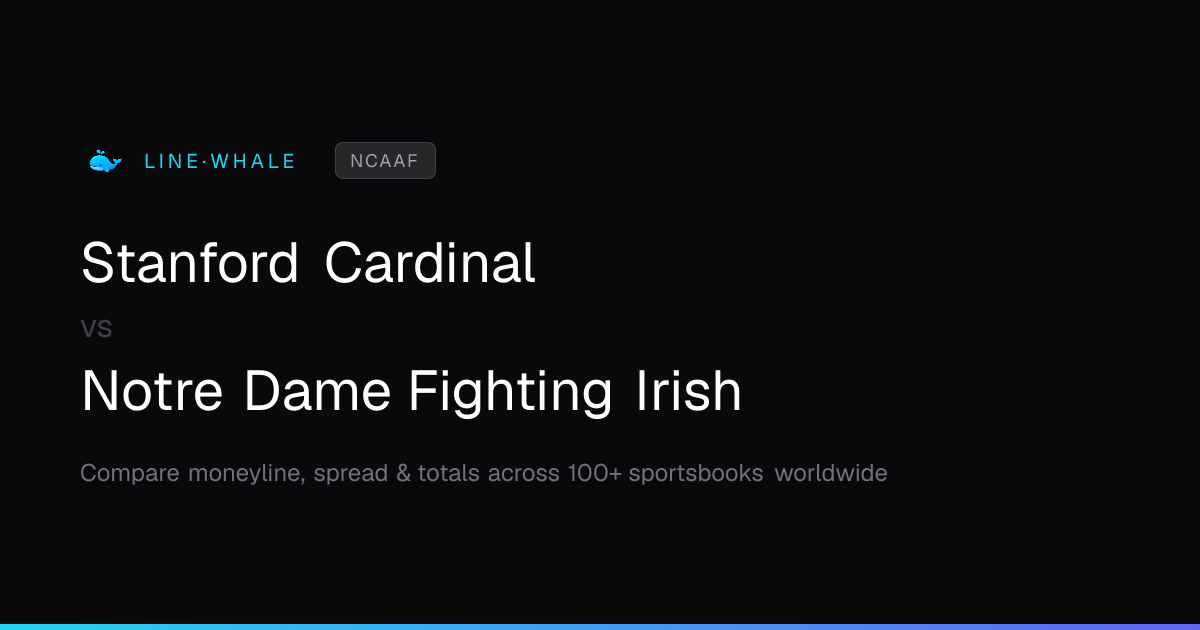 Stanford Cardinal vs Notre Dame Fighting Irish Odds | NCAAF | Linewhale