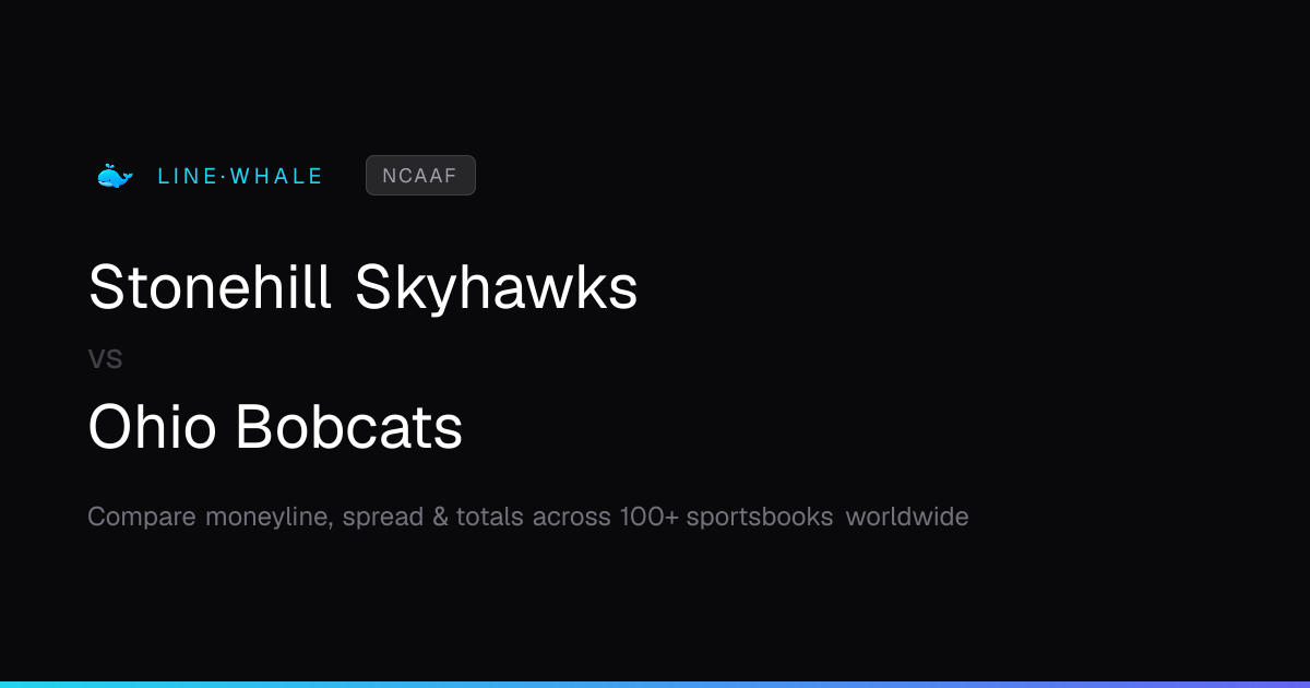 Stonehill Skyhawks vs Ohio Bobcats Odds | NCAAF | Linewhale