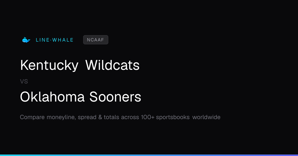 Kentucky Wildcats vs Oklahoma Sooners Odds | NCAAF | Linewhale
