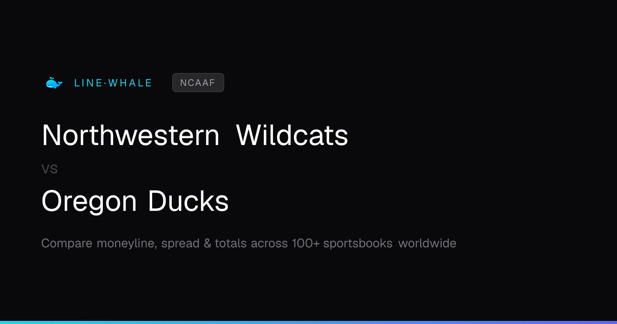 Northwestern Wildcats vs Oregon Ducks Odds | NCAAF | Linewhale