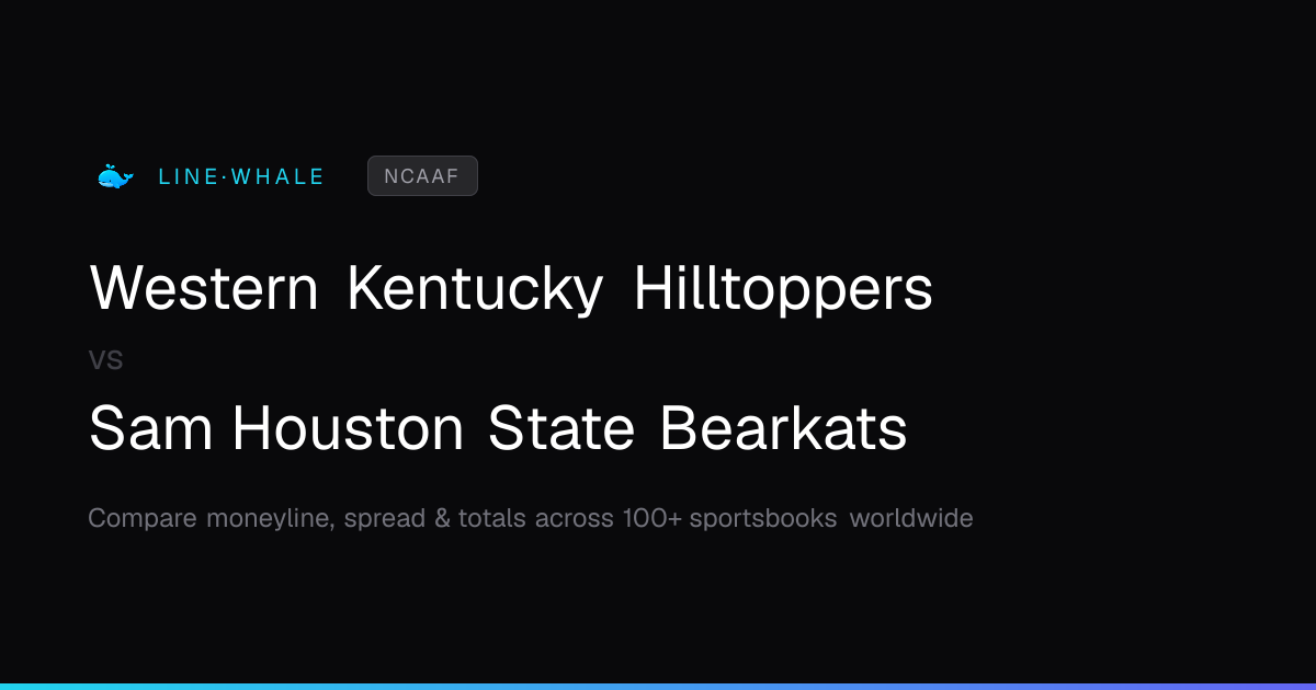 Western Kentucky Hilltoppers vs Sam Houston State Bearkats Odds | NCAAF ...