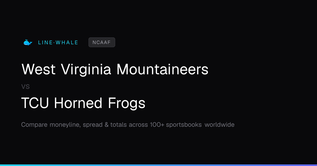 West Virginia Mountaineers vs TCU Horned Frogs Odds | NCAAF | Linewhale