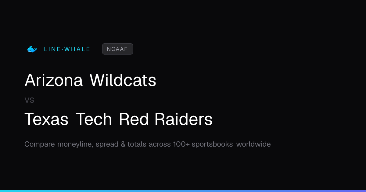 Arizona Wildcats vs Texas Tech Red Raiders Odds | NCAAF | Linewhale