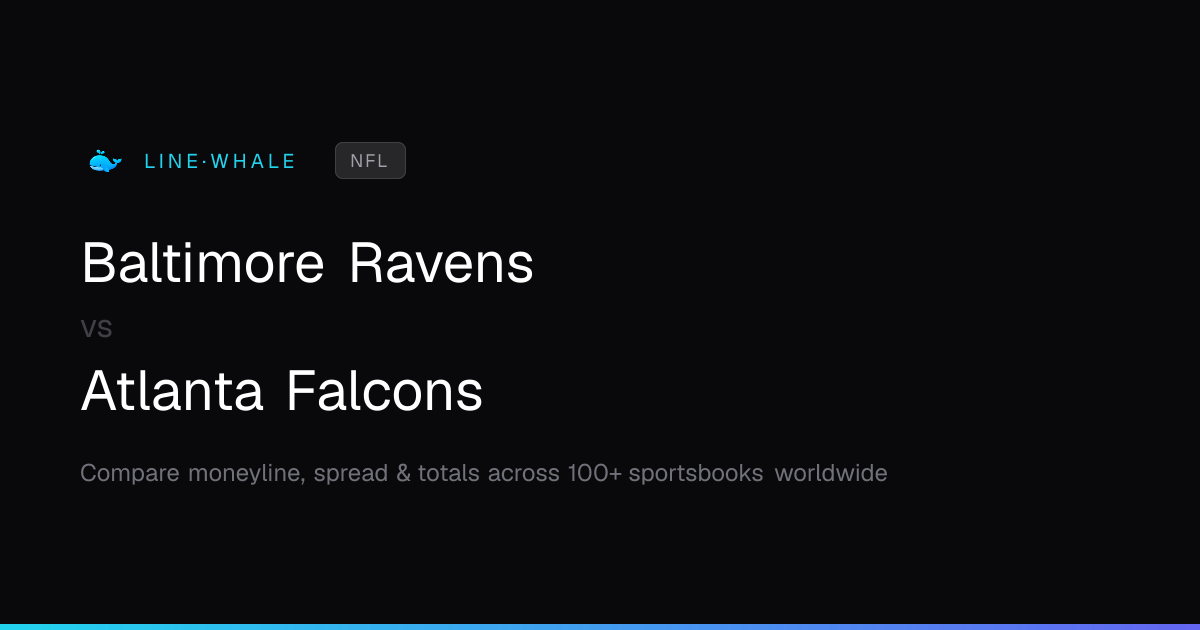 Baltimore Ravens vs Atlanta Falcons Odds | NFL | Linewhale