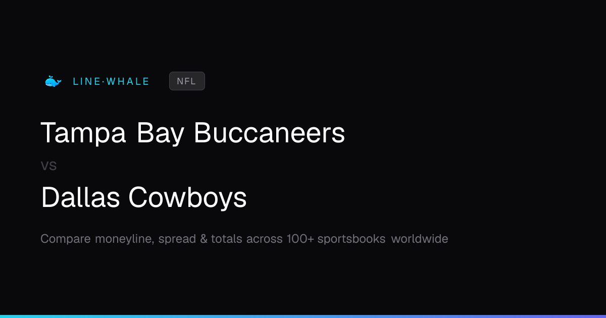 Tampa Bay Buccaneers vs Dallas Cowboys Odds | NFL | Linewhale