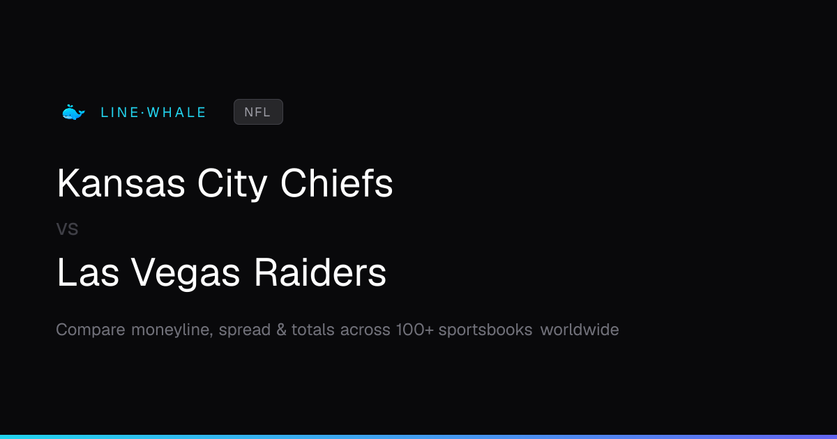 Kansas City Chiefs vs Las Vegas Raiders Odds | NFL | Linewhale