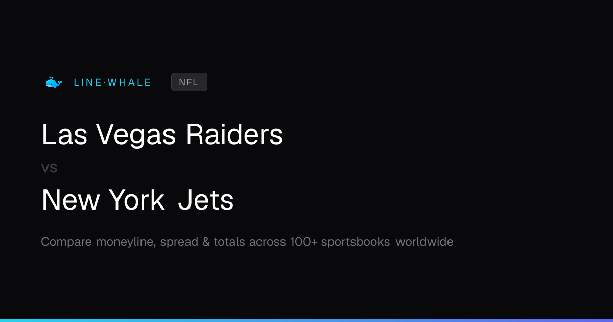 Las Vegas Raiders vs New York Jets Odds | NFL | Linewhale