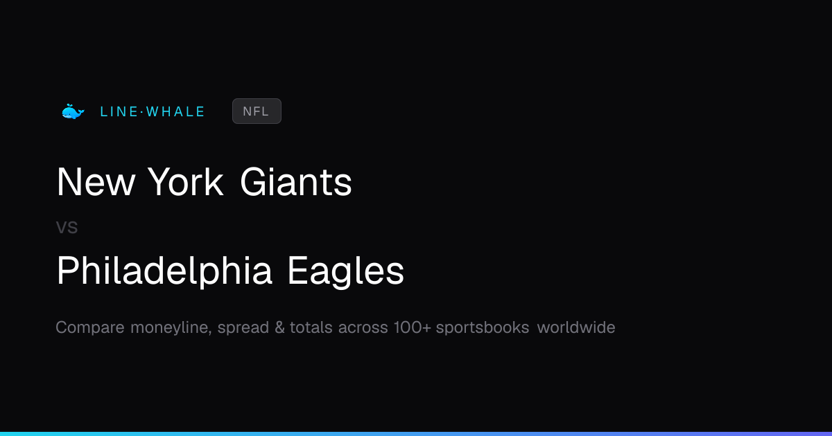 New York Giants vs Philadelphia Eagles Odds | NFL | Linewhale