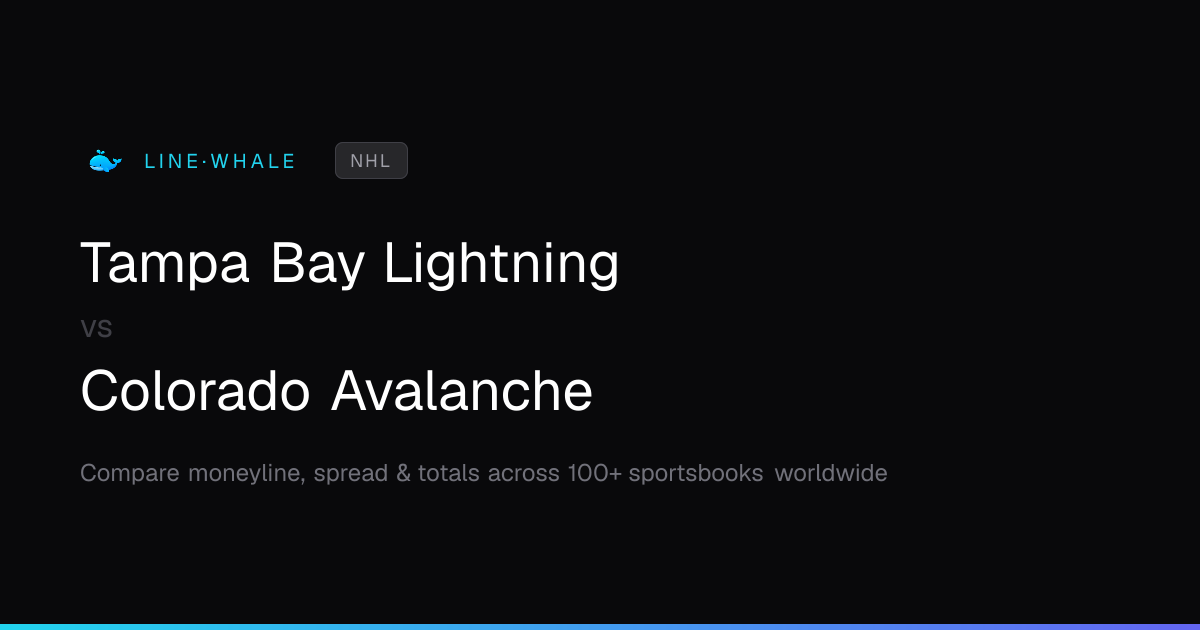 Tampa Bay Lightning vs Colorado Avalanche Odds | NHL | Linewhale