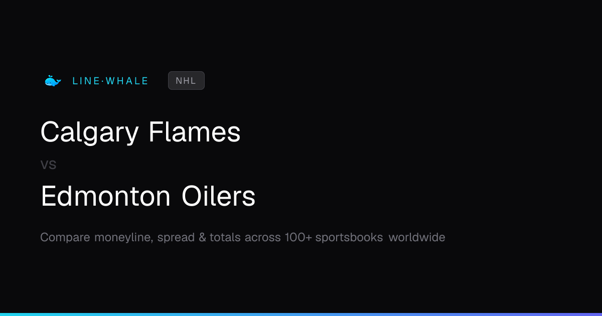 Calgary Flames vs Edmonton Oilers Odds | NHL | Linewhale