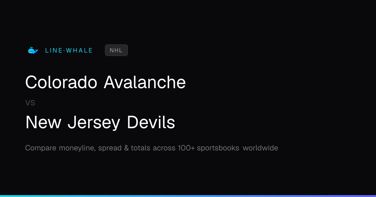 Colorado Avalanche vs New Jersey Devils Odds | NHL | Linewhale