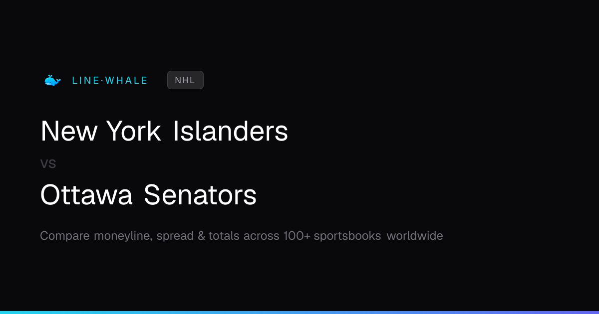New York Islanders vs Ottawa Senators Odds | NHL | Linewhale