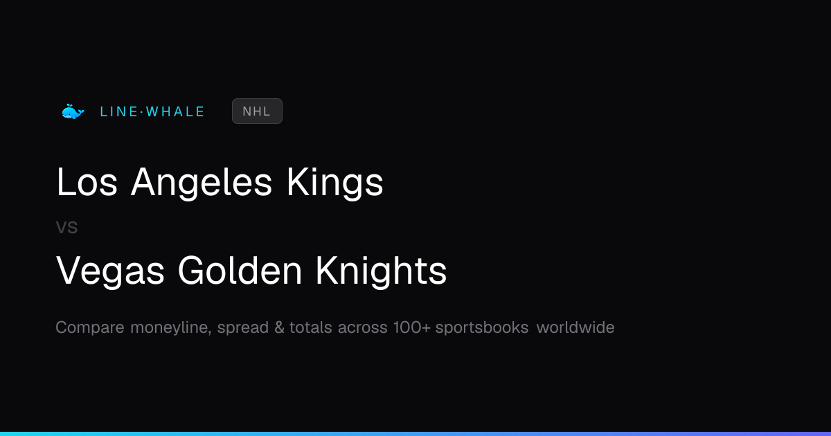 Los Angeles Kings vs Vegas Golden Knights Odds | NHL | Linewhale