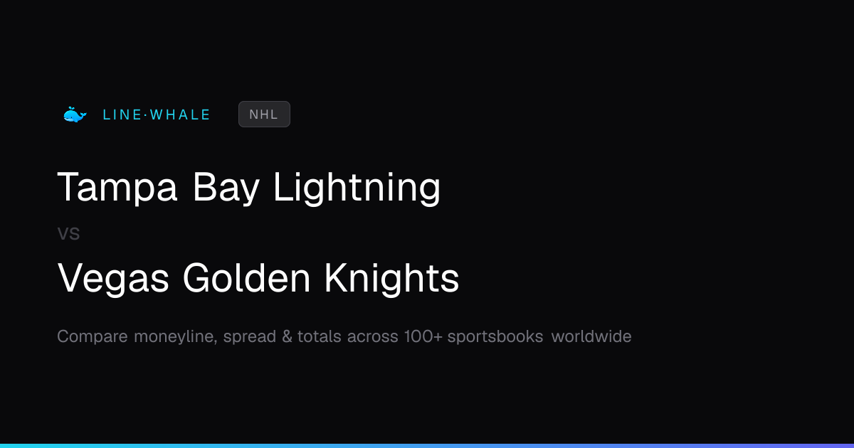 Tampa Bay Lightning vs Vegas Golden Knights Odds | NHL | Linewhale