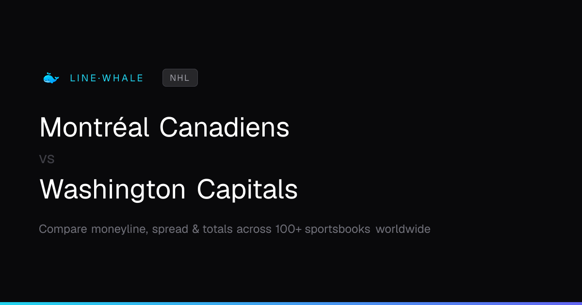 Montréal Canadiens vs Washington Capitals Odds | NHL | Linewhale